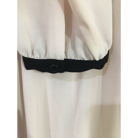 Spense Sheer Pink  Pleated Long Sleeve Blouse Size Medium - Picture 7 of 7